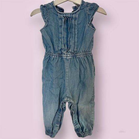 Denim jumpsuit fra H&M Str 74